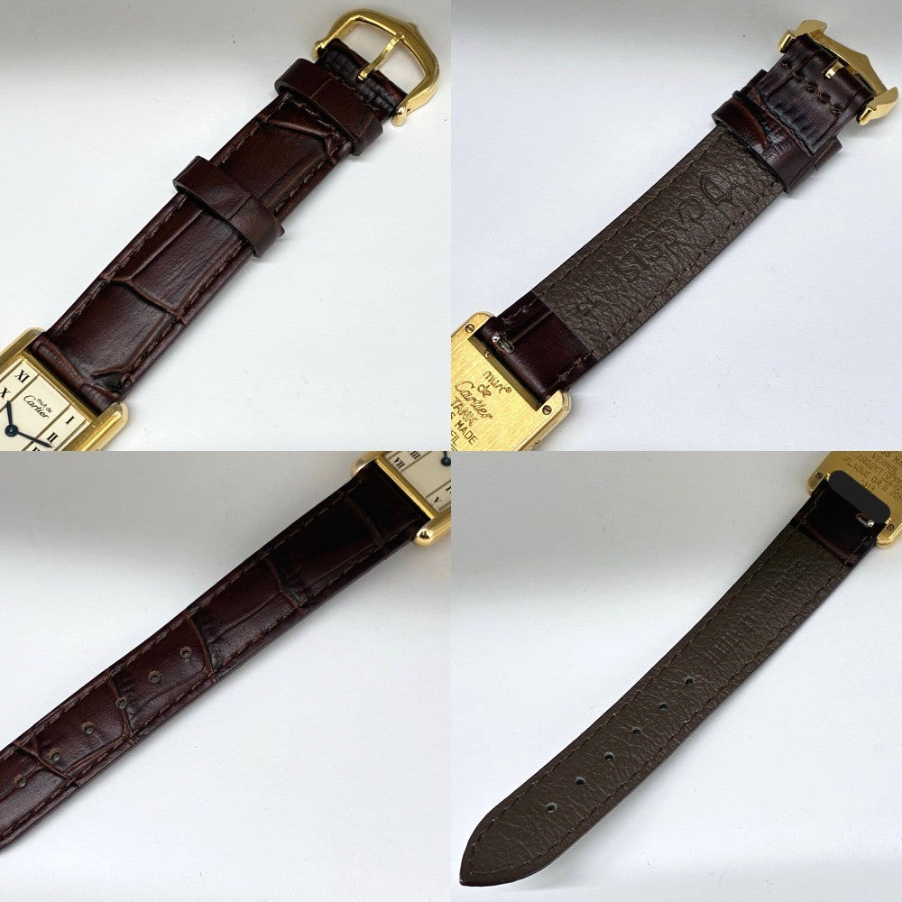 カルティエ ヴィンテージ マスト タンク SM 1613 20.5mm ヴェルメイユ シルバー925 クオーツ レディース CARTIER 腕時計