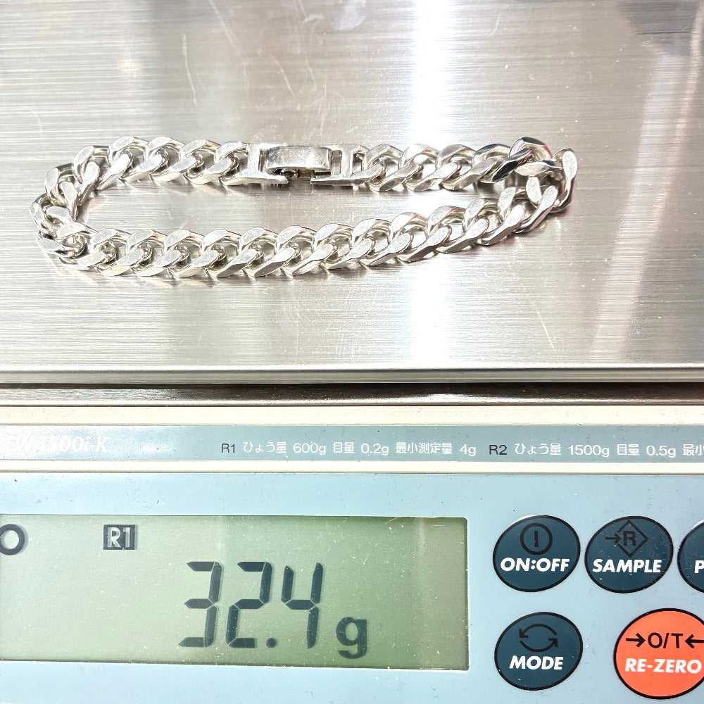 喜平 シルバー925 32.4g 全長19.5cm 2面シングル SV925 スターリングシルバー ブレスレット