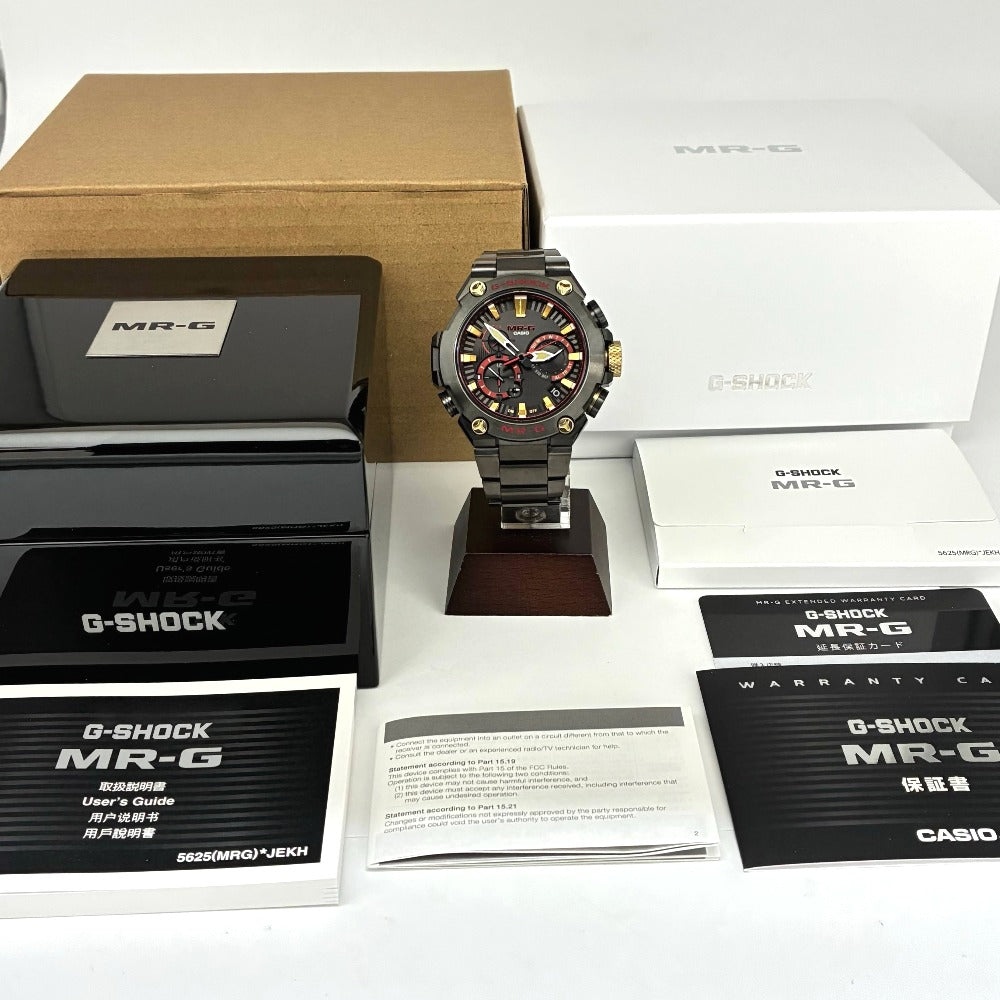 ジーショック 赤備え MRG-B2000B-1A4JR 49.8mm チタン ブラック タフソーラー Bluetooth メンズ G-SHOCK CASIO 腕時計