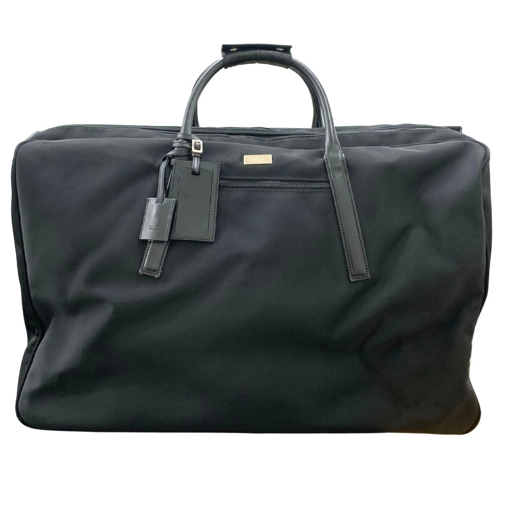 グッチ　旅行バッグ　ボストンバッグ　 ナイロン×レザー グッチ ロゴ ボストンバッグ ナイロン シンプル ブラック 黒 レザー 大