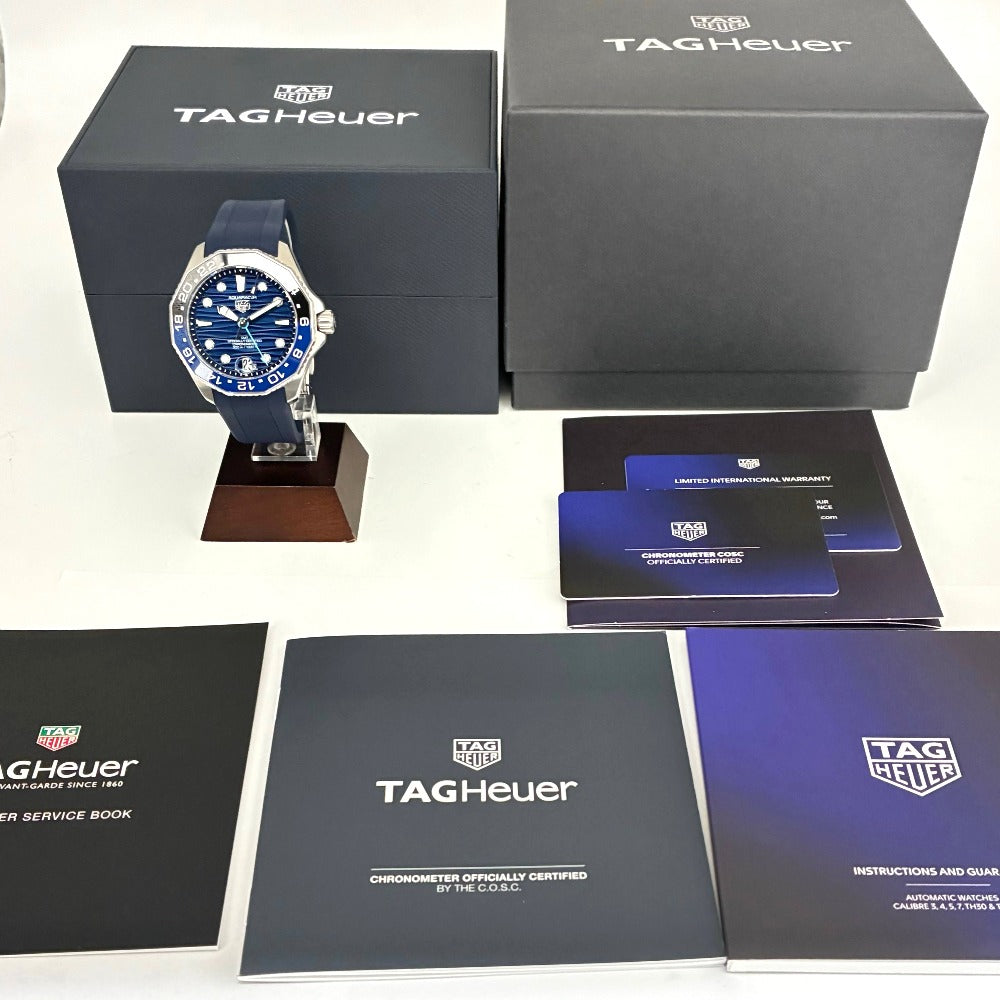 タグホイヤー WBP5114 42mm アクアレーサー プロフェッショナル 300 GMT 300m防水 回転ベゼル セラミック ラバー 自動巻き メンズ TAG HEUER 腕時計