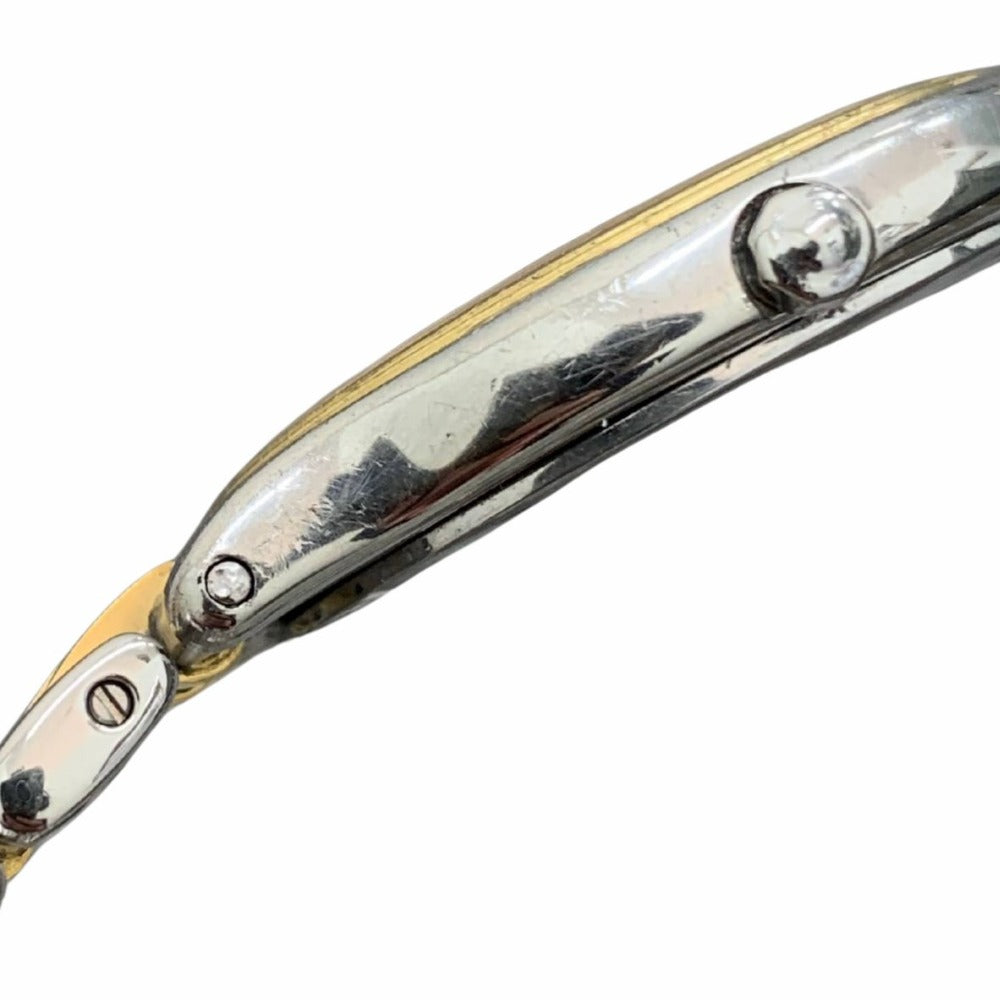 クレドール 腕時計 K18ベゼル×ステンレス クォーツ 33mm 9571-6020 稼働品 電池交換済 シルバー文字盤 コンビ ゴールド メンズ セイコー CREDOR