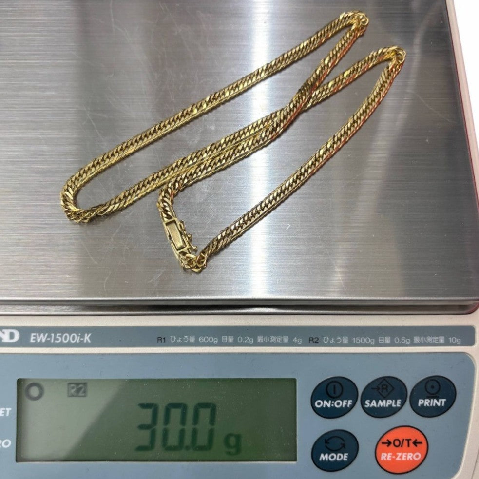 ネックレス 喜平 K18 30g 50cm 12面トリプル 造幣局検定マーク(ホールマーク)刻印入り ゴールド 750刻印有 メンズ