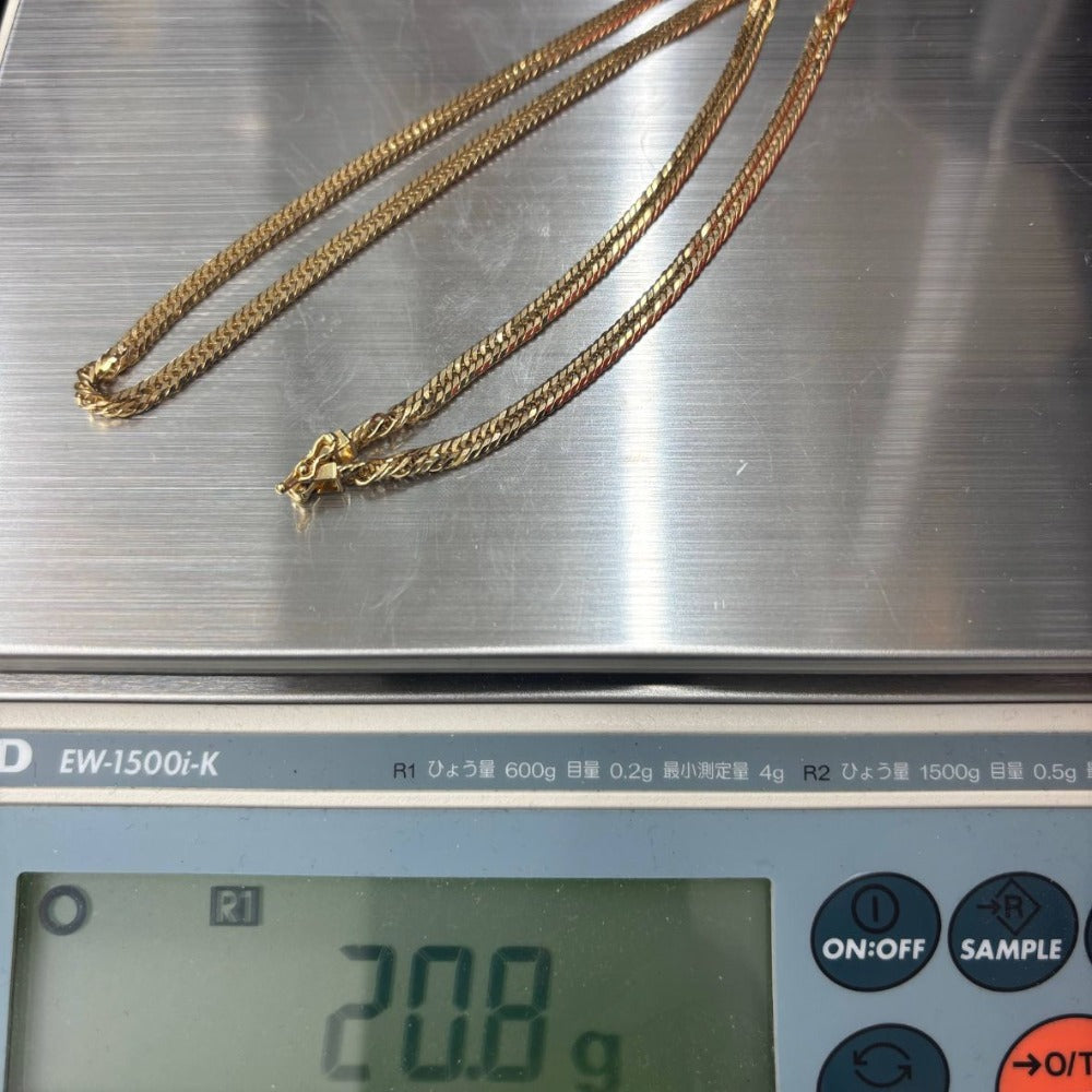 ネックレス 喜平 K18 20.8g 50cm 12面トリプル 造幣局検定マーク(ホールマーク)刻印入り ゴールド 750刻印有 メンズ