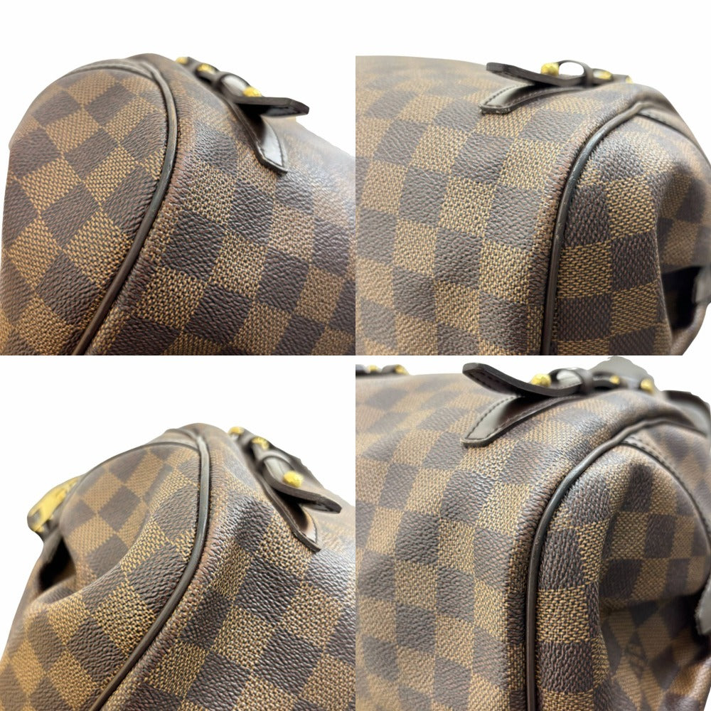 ルイヴィトン ダミエ・エベヌ リヴィントンGM N41158 ゴールド金具 PVC レザー ブラウン シンプル レディース LOUIS VUITTON ハンドバッグ