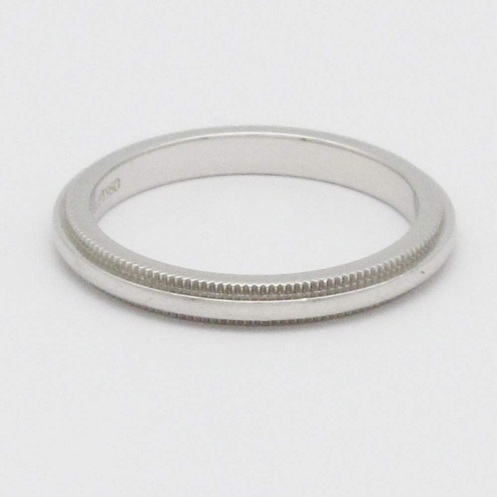TIFFANY&Co. ティファニー ミルグレイン バンド リング 指輪 Pt950 プラチナ 白金 幅2.0mm 8.5号 レディース ジュエリー アクセサリー 箱付き