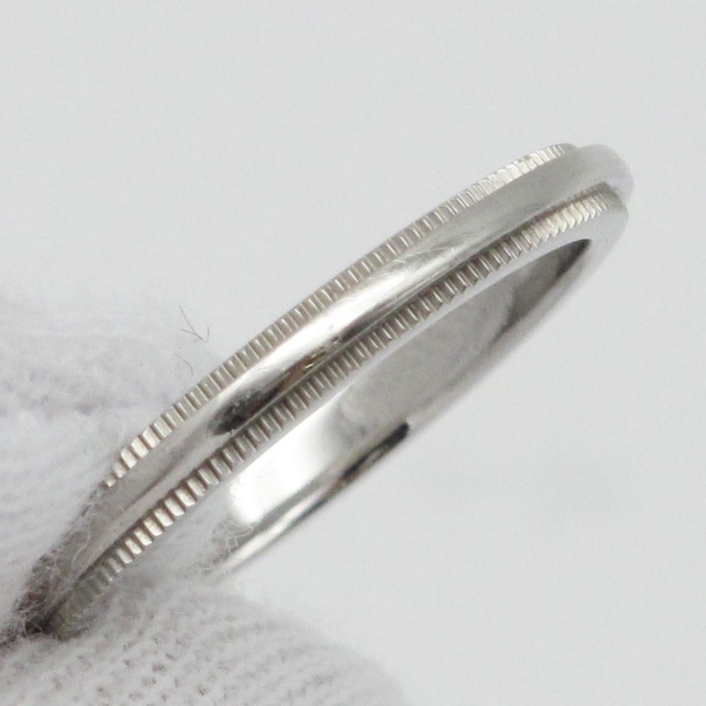 TIFFANY&Co. ティファニー ミルグレイン バンド リング 指輪 Pt950 プラチナ 白金 幅2.0mm 8.5号 レディース ジュエリー アクセサリー 箱付き