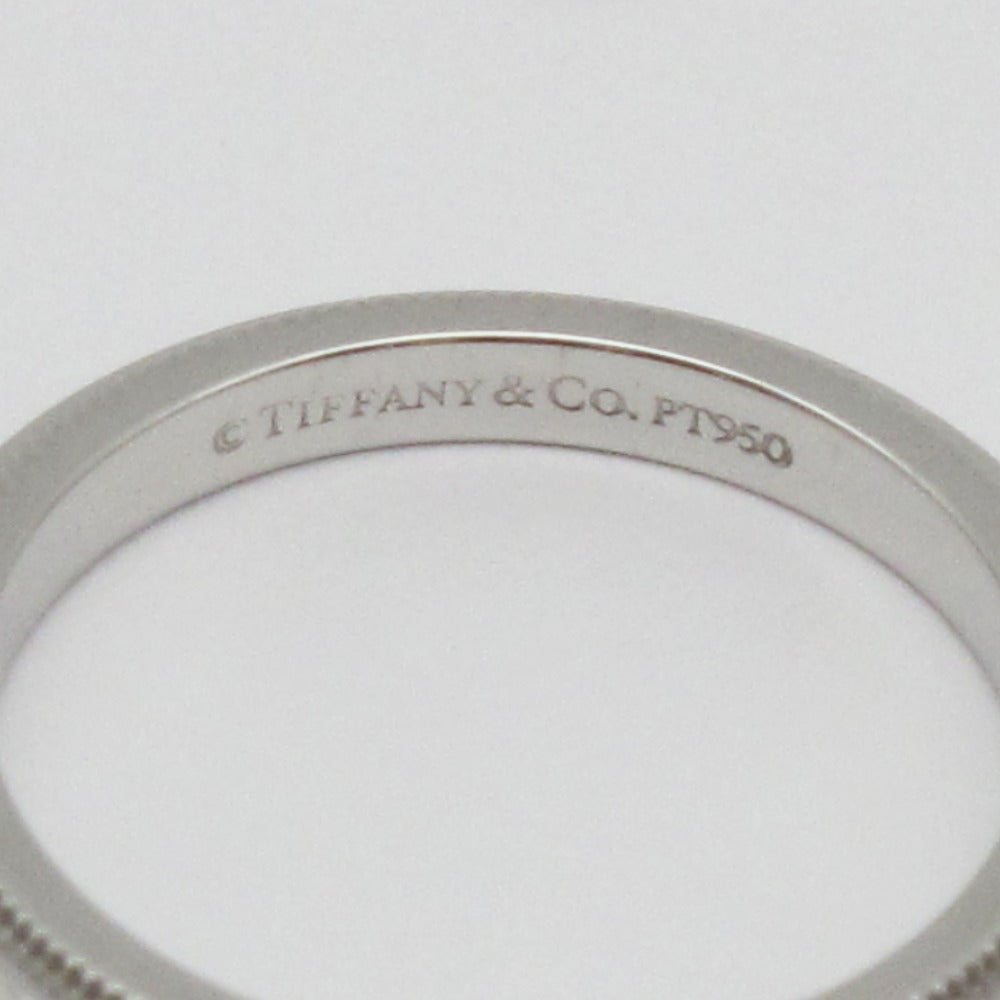 TIFFANY&Co. ティファニー ミルグレイン バンド リング 指輪 Pt950 プラチナ 白金 幅2.0mm 8.5号 レディース ジュエリー アクセサリー 箱付き