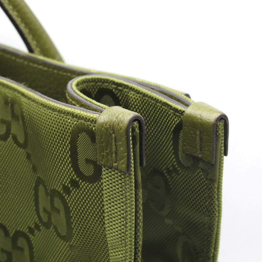 GUCCI グッチ OFF THE GRID ミディアムトートバッグ 696043 日本限定 GGナイロン レザー フォレストグリーン 2WAY ショルダーバッグ 斜め掛け クロスボディ メンズ