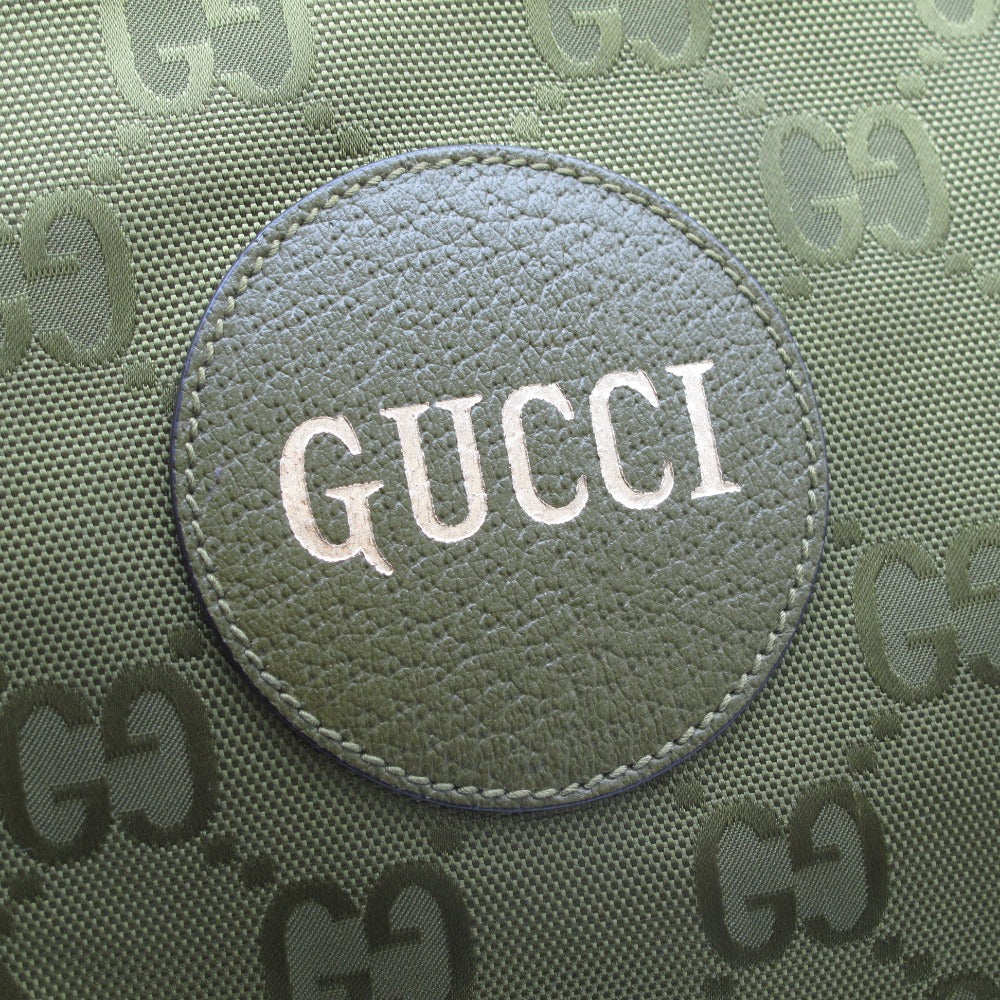 GUCCI グッチ OFF THE GRID ミディアムトートバッグ 696043 日本限定 GGナイロン レザー フォレストグリーン 2WAY ショルダーバッグ 斜め掛け クロスボディ メンズ