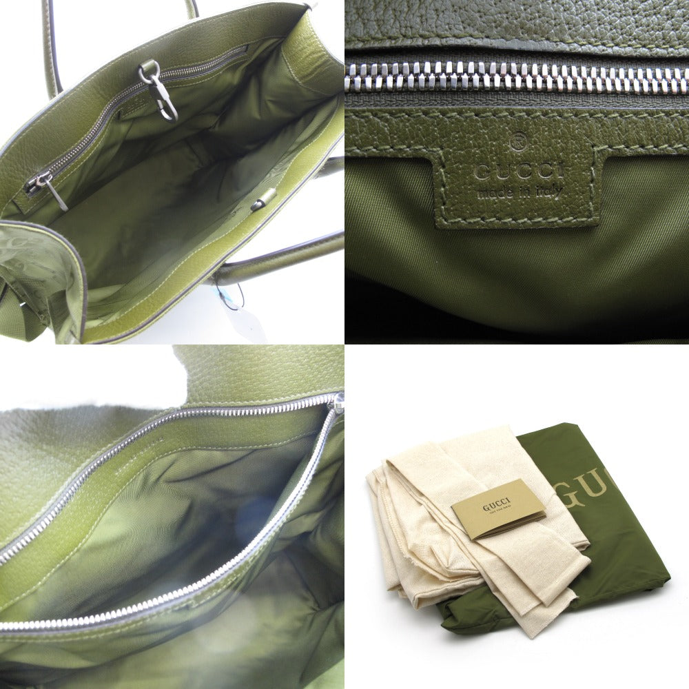 GUCCI グッチ OFF THE GRID ミディアムトートバッグ 696043 日本限定 GGナイロン レザー フォレストグリーン 2WAY ショルダーバッグ 斜め掛け クロスボディ メンズ
