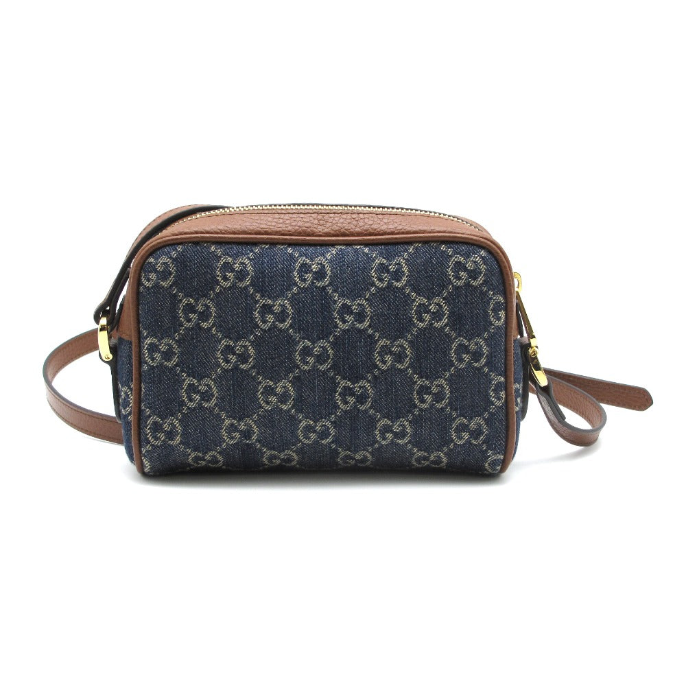 GUCCI グッチ オフィディア GG ジャガード デニム ミニバッグ 517350 ショルダーバッグ クロスボディ 斜め掛け ポシェット キャンバス レザー
