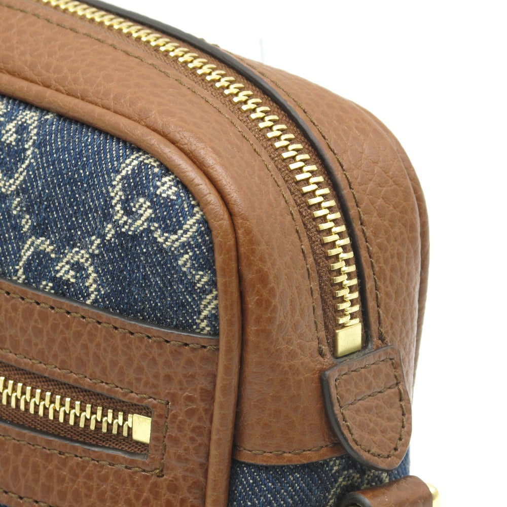 GUCCI グッチ オフィディア GG ジャガード デニム ミニバッグ 517350 ショルダーバッグ クロスボディ 斜め掛け ポシェット キャンバス レザー