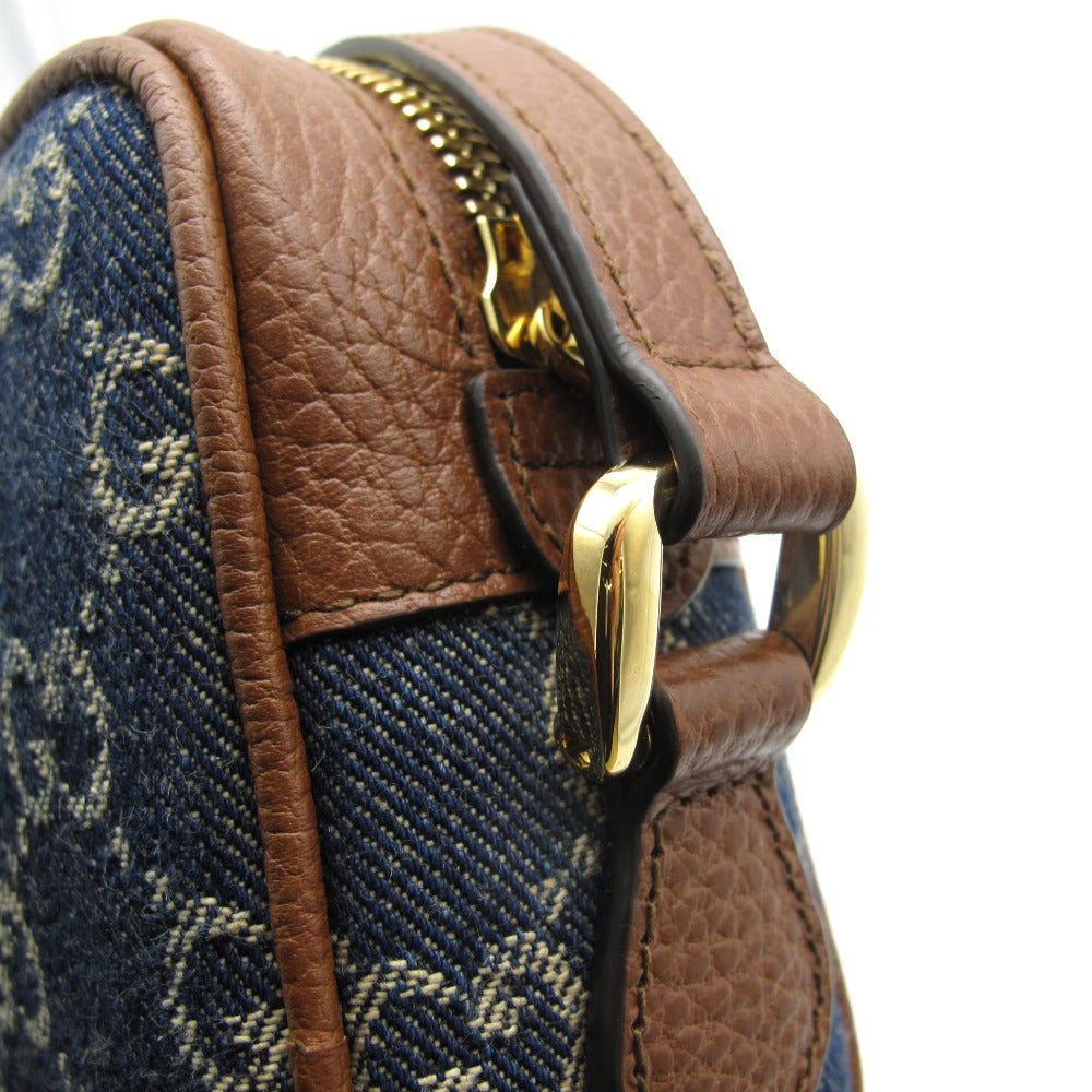 GUCCI グッチ オフィディア GG ジャガード デニム ミニバッグ 517350 ショルダーバッグ クロスボディ 斜め掛け ポシェット キャンバス レザー
