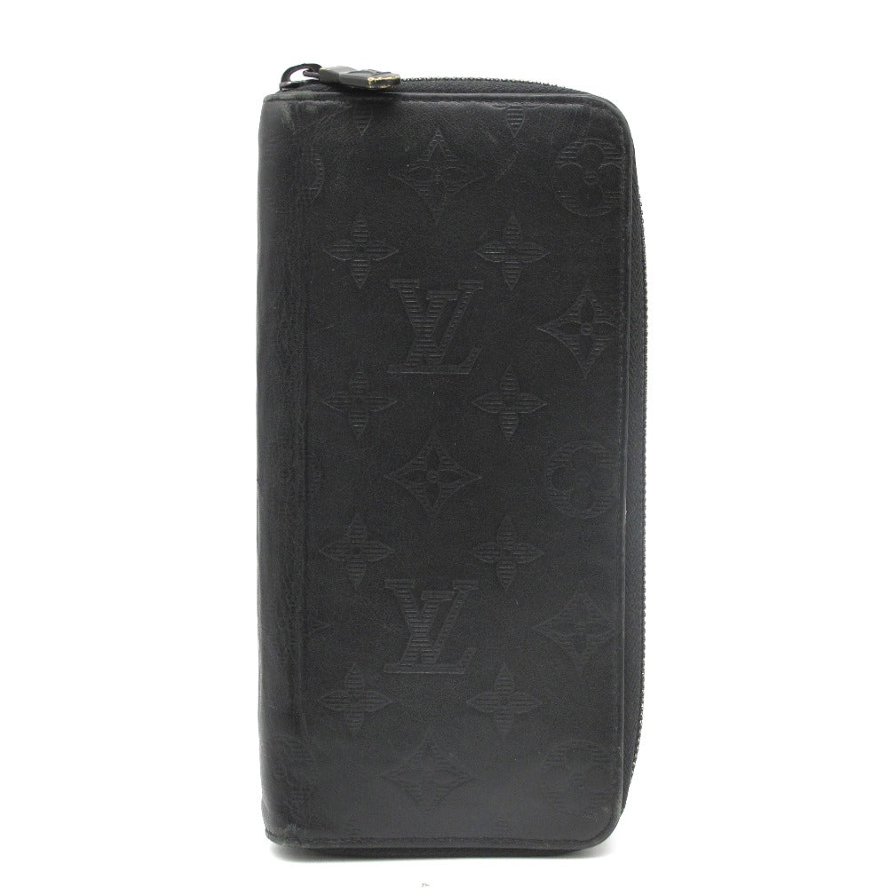 LOUIS VUITTON ルイ・ヴィトン ジッピーウォレット ヴェルティカル モノグラム シャドウ M62902 ラウンドファスナー 長財布 レザー ブラック メンズ