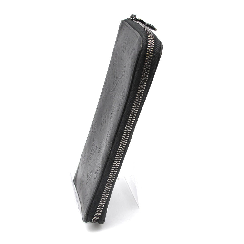LOUIS VUITTON ルイ・ヴィトン ジッピーウォレット ヴェルティカル モノグラム シャドウ M62902 ラウンドファスナー 長財布 レザー ブラック メンズ