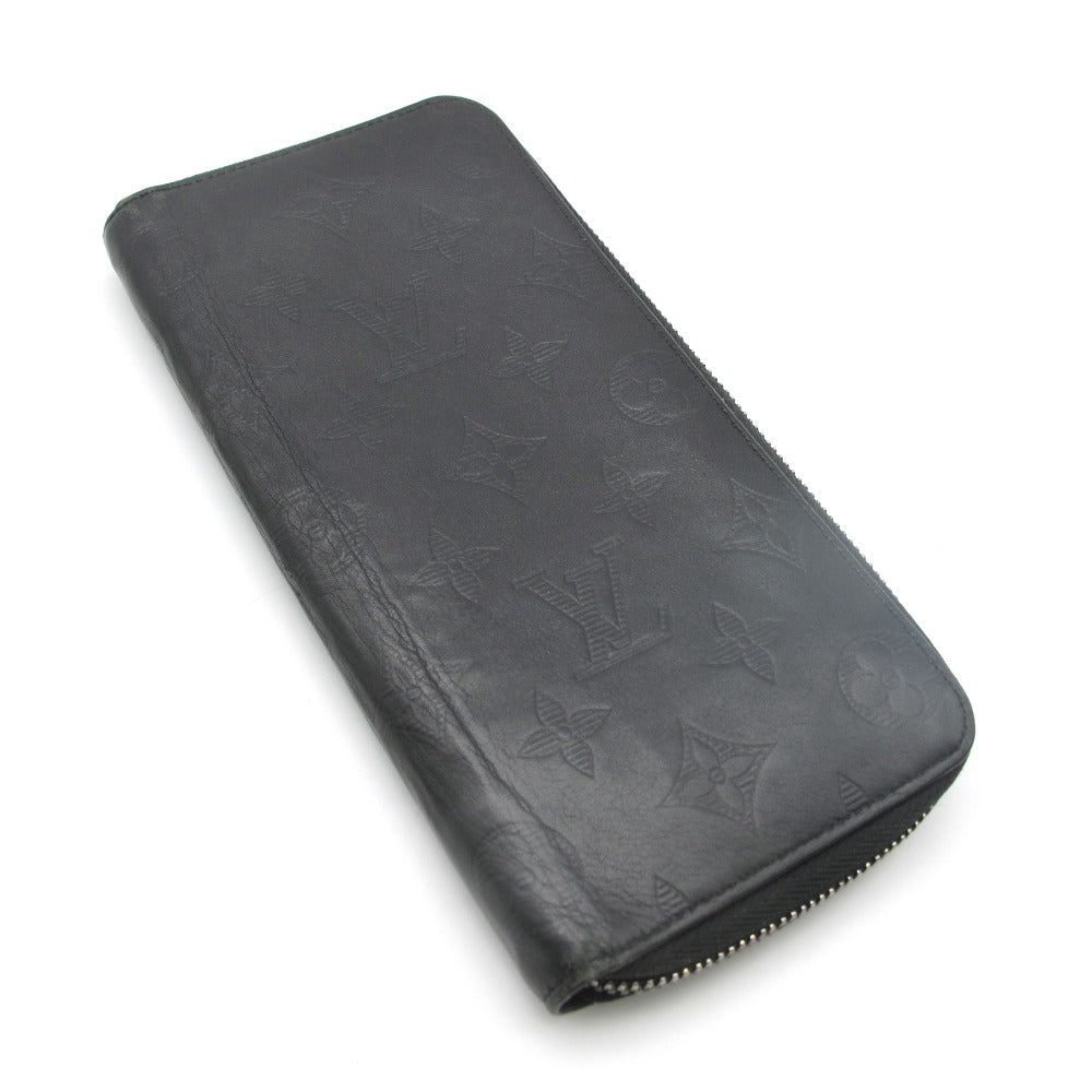 LOUIS VUITTON ルイ・ヴィトン ジッピーウォレット ヴェルティカル モノグラム シャドウ M62902 ラウンドファスナー 長財布 レザー ブラック メンズ