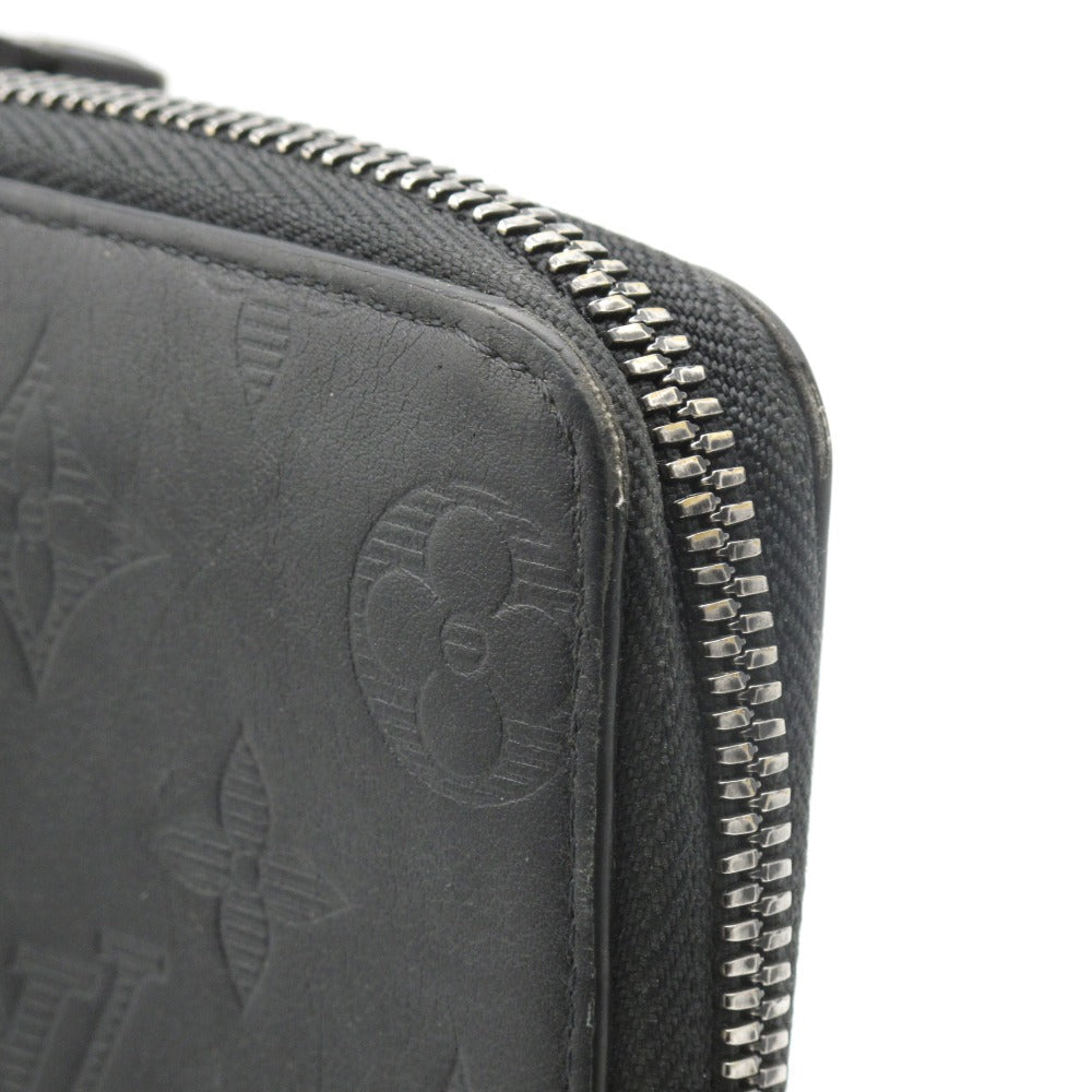 LOUIS VUITTON ルイ・ヴィトン ジッピーウォレット ヴェルティカル モノグラム シャドウ M62902 ラウンドファスナー 長財布 レザー ブラック メンズ