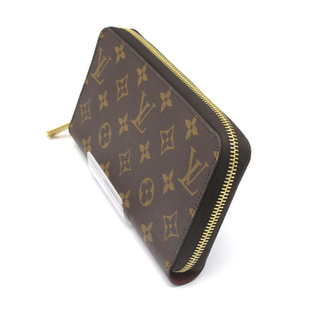 LOUIS VUITTON ルイ・ヴィトン ジッピーウォレット モノグラム フューシャ M41895 ラウンドファスナー長財布 PVC レザー ブラウン 赤紫 未使用品
