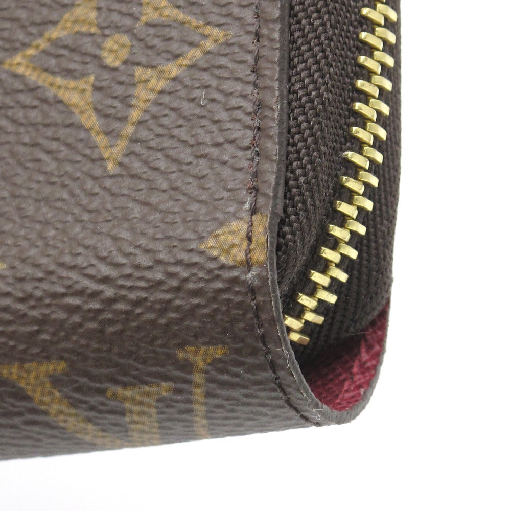 LOUIS VUITTON ルイ・ヴィトン ジッピーウォレット モノグラム フューシャ M41895 ラウンドファスナー長財布 PVC レザー ブラウン 赤紫 未使用品