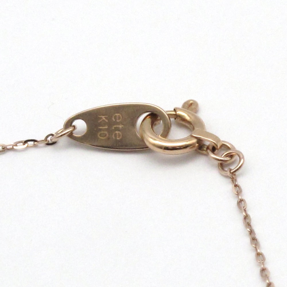 ete エテ 一粒ダイヤ ネックレス ペンダント K10 ピンクゴールド ダイヤモンド 0.02ct ブランド ジュエリー アクセサリー
