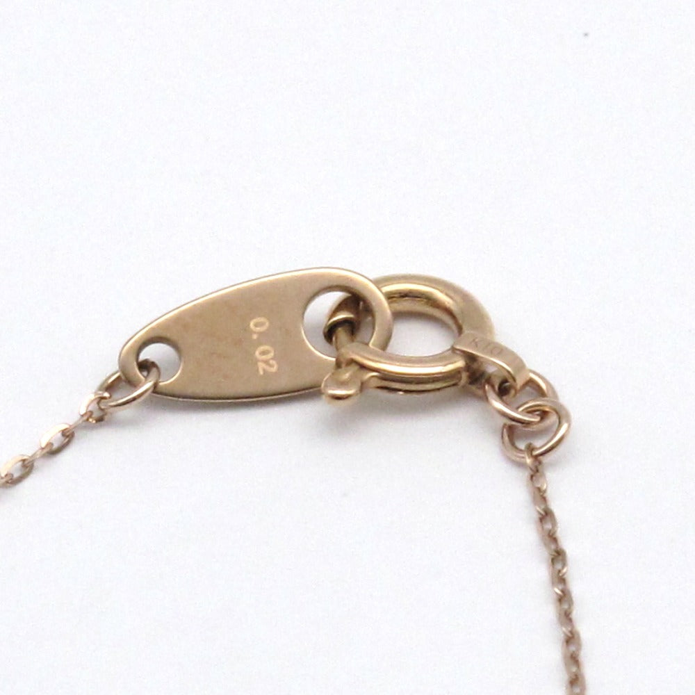 ete エテ 一粒ダイヤ ネックレス ペンダント K10 ピンクゴールド ダイヤモンド 0.02ct ブランド ジュエリー アクセサリー