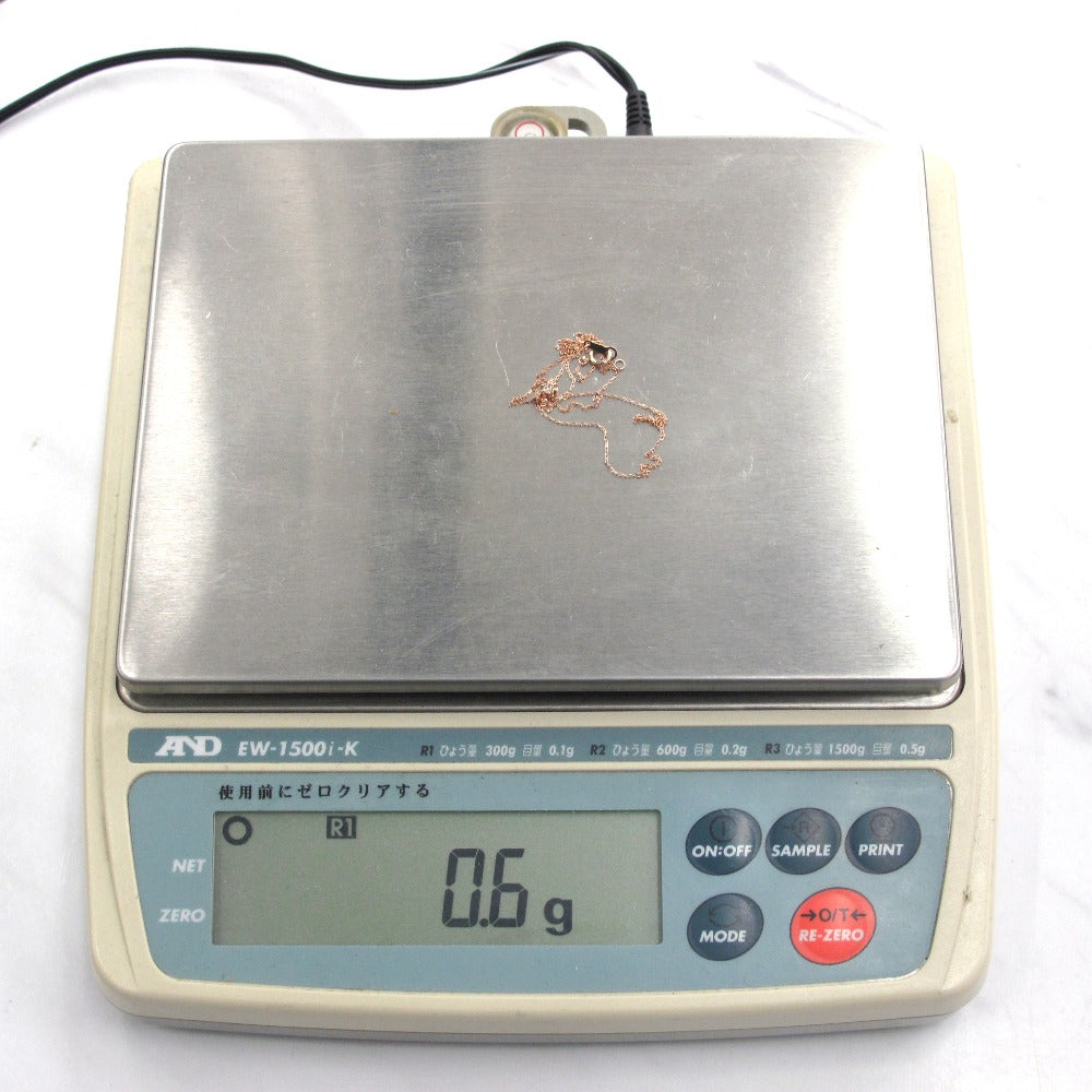 K10 1P ダイヤモンド 0.1ct 0.6g ネックレス ペンダント 一粒 ピンクゴールド ジュエリー アクセサリー