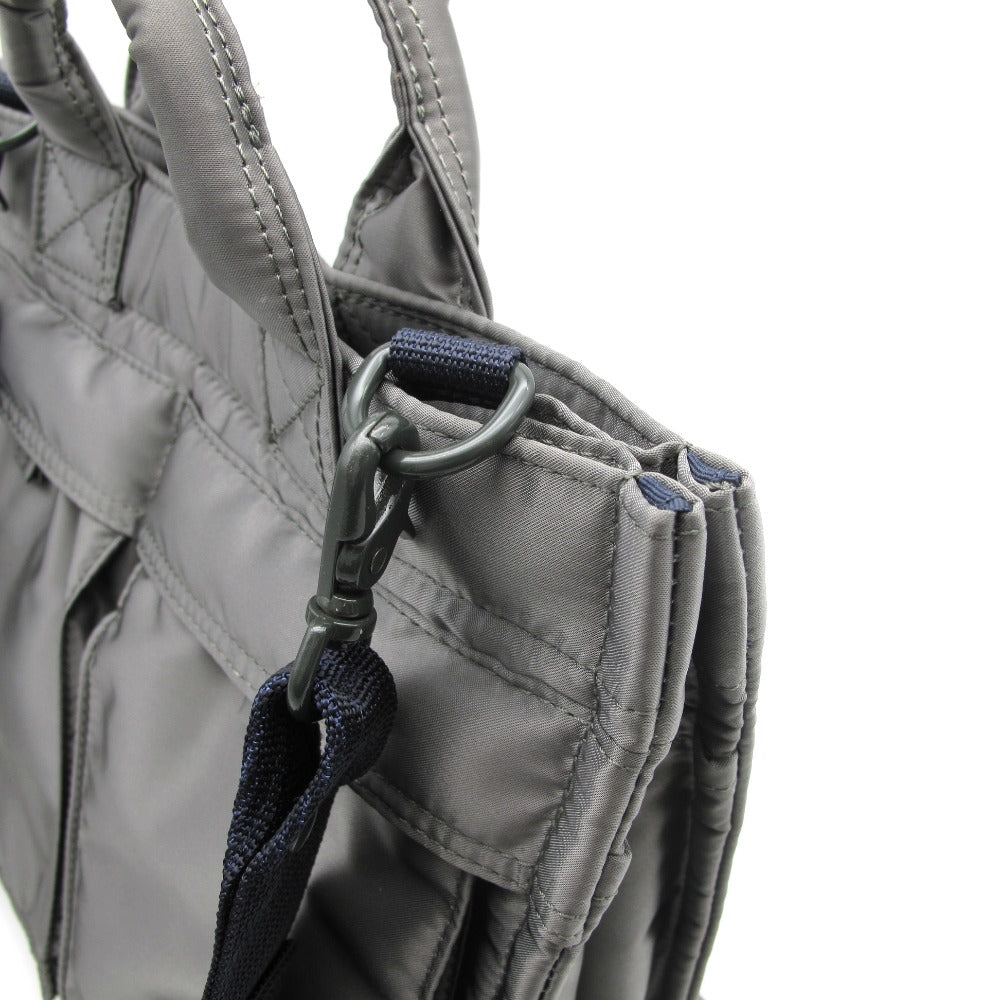 PORTER ポーター PX TANKER タンカー 2WAY バーティカル トートバッグ ショルダーバッグ S 376-26813 シルバーグレー ナイロン 吉田カバン 美品