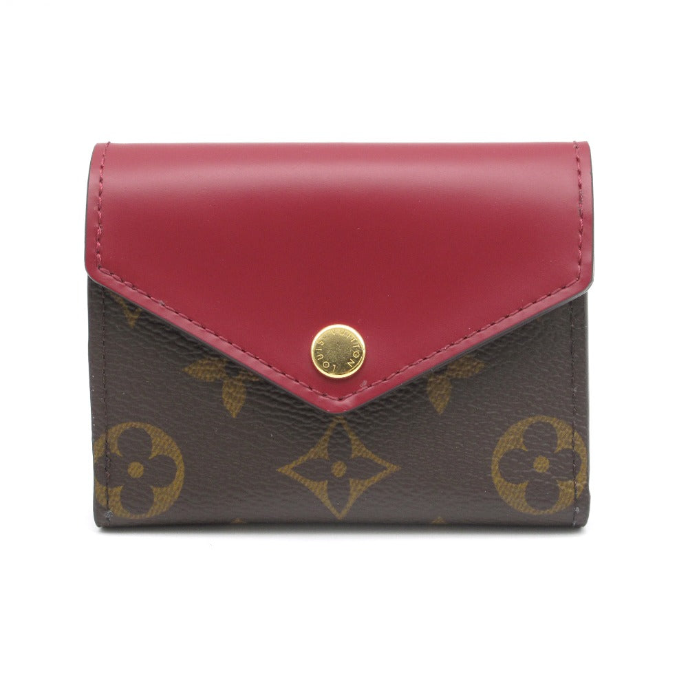 LOUIS VUITTON ルイ・ヴィトン ポルトフォイユ ゾエ モノグラム フューシャ M62932 三つ折り財布 コンパクト ウォレット エッフェル塔スタンプ イニシャル レディース