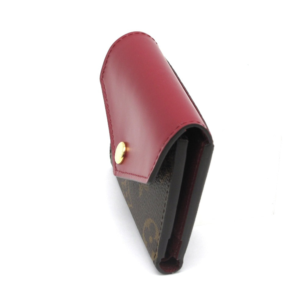 LOUIS VUITTON ルイ・ヴィトン ポルトフォイユ ゾエ モノグラム フューシャ M62932 三つ折り財布 コンパクト ウォレット エッフェル塔スタンプ イニシャル レディース