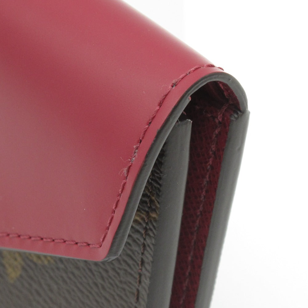 LOUIS VUITTON ルイ・ヴィトン ポルトフォイユ ゾエ モノグラム フューシャ M62932 三つ折り財布 コンパクト ウォレット エッフェル塔スタンプ イニシャル レディース
