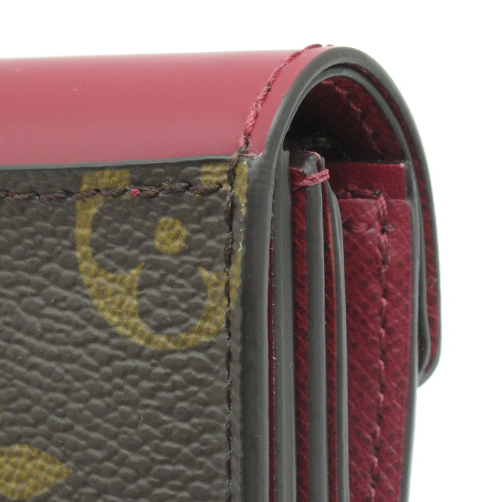 LOUIS VUITTON ルイ・ヴィトン ポルトフォイユ ゾエ モノグラム フューシャ M62932 三つ折り財布 コンパクト ウォレット エッフェル塔スタンプ イニシャル レディース