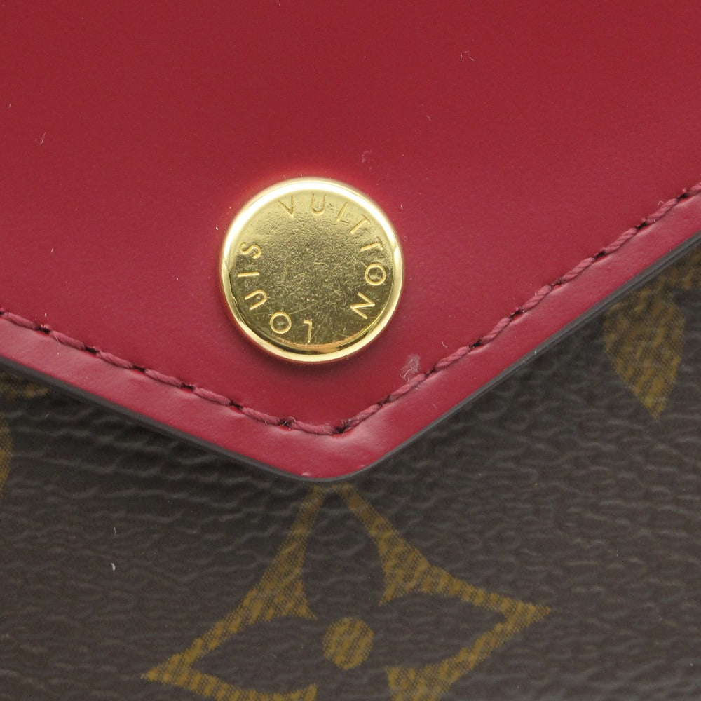 LOUIS VUITTON ルイ・ヴィトン ポルトフォイユ ゾエ モノグラム フューシャ M62932 三つ折り財布 コンパクト ウォレット エッフェル塔スタンプ イニシャル レディース