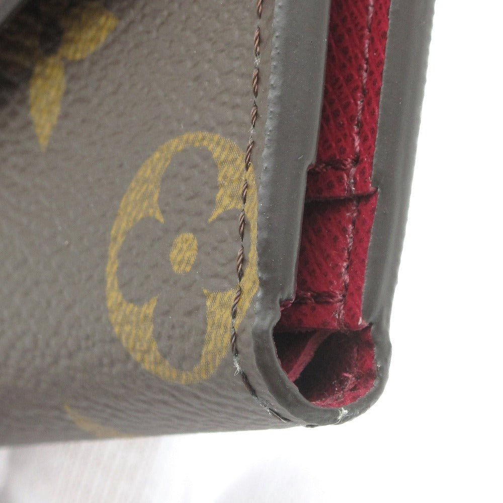 LOUIS VUITTON ルイ・ヴィトン ポルトフォイユ ゾエ モノグラム フューシャ M62932 三つ折り財布 コンパクト ウォレット エッフェル塔スタンプ イニシャル レディース