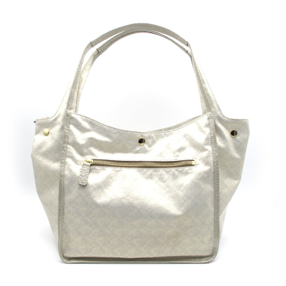 PELLE BORSA ペレボルサ AlivePearl アライブパール ショルダーバッグ トートバッグ 6308 シャンパンゴールド M コーティングキャンバス レザー レディース