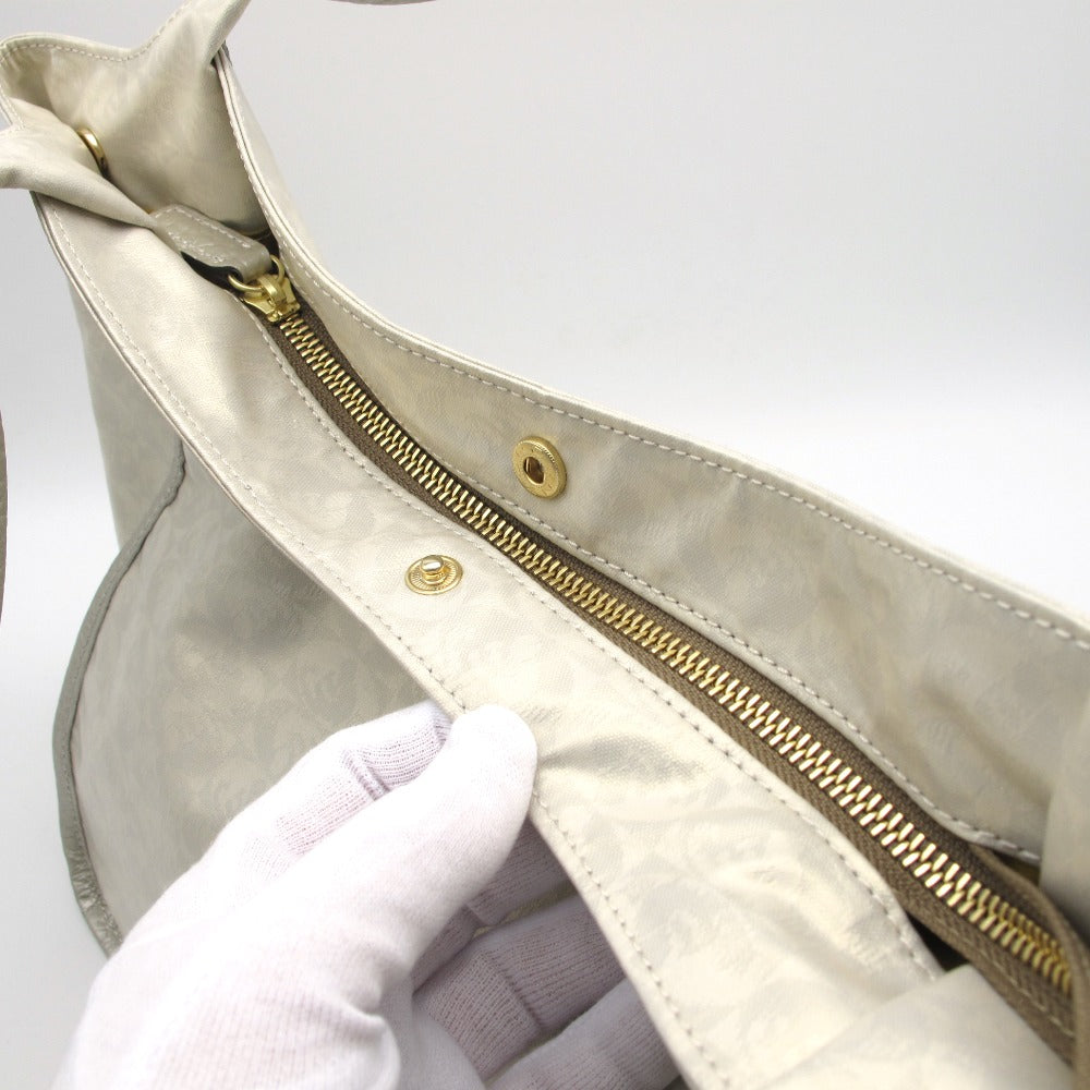 PELLE BORSA ペレボルサ AlivePearl アライブパール ショルダーバッグ トートバッグ 6308 シャンパンゴールド M コーティングキャンバス レザー レディース