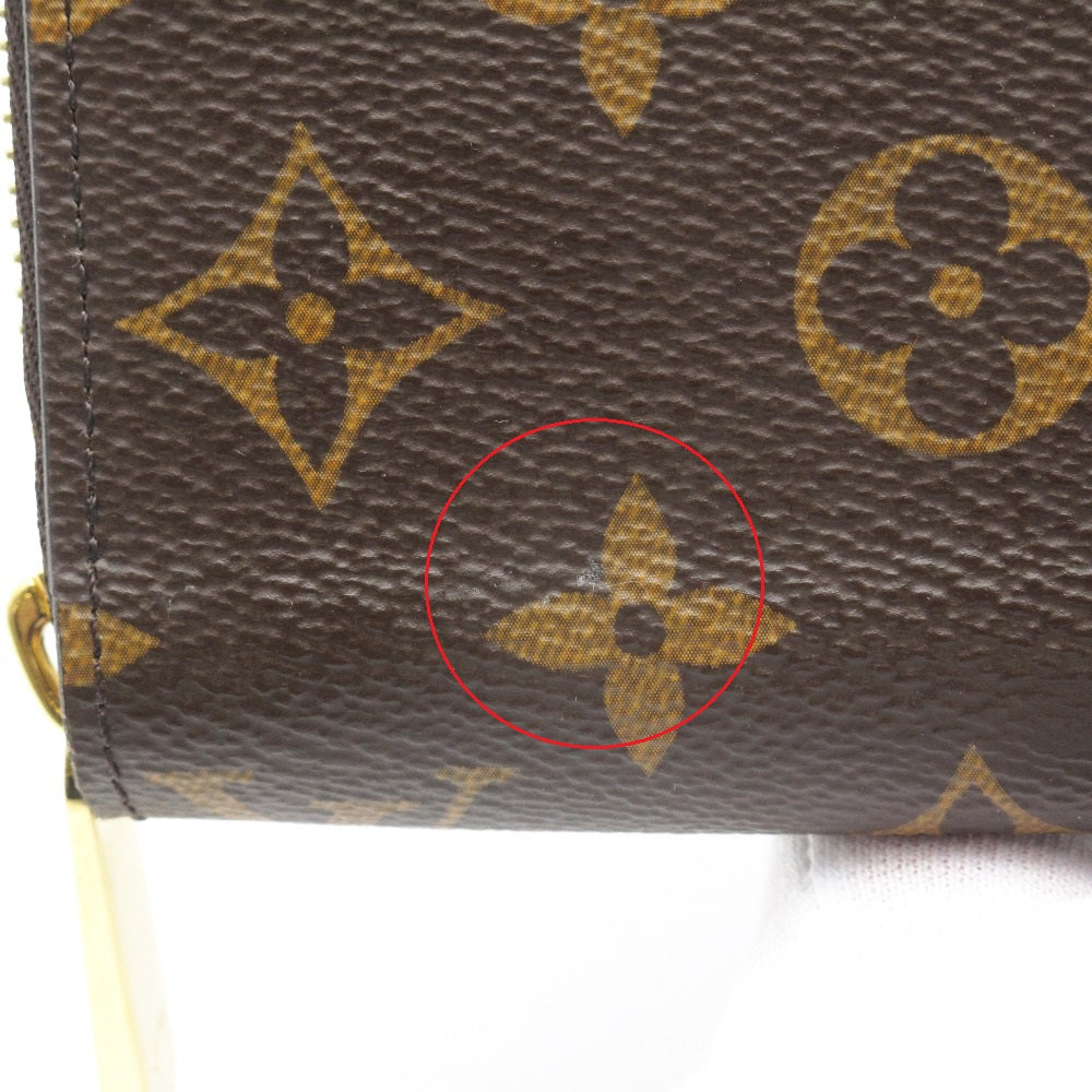 LOUIS VUITTON ルイ・ヴィトン ジッピーウォレット モノグラム ブラウン M42616 ラウンドファスナー 長財布 PVC レザー レディース メンズ 美品