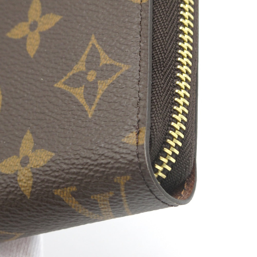 LOUIS VUITTON ルイ・ヴィトン ジッピーウォレット モノグラム ブラウン M42616 ラウンドファスナー 長財布 PVC レザー レディース メンズ 美品