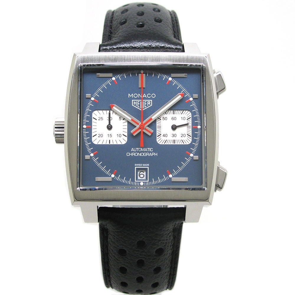TAG HEUER タグホイヤー 腕時計 モナコ キャリーバー11 CAW211P.FC6356 ブルー 自動巻き MONACO 美品