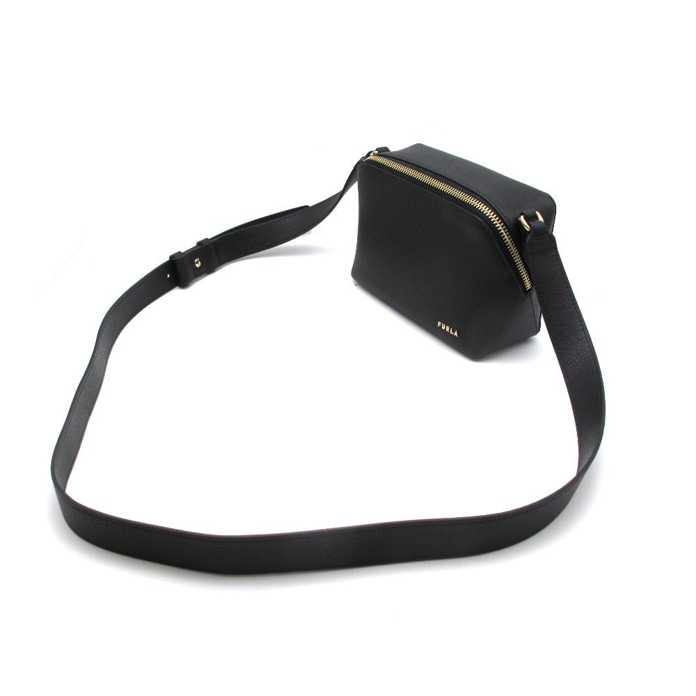 Furla フルラ AMICA アミカ ショルダーバッグ クロスボディ 斜め掛け ポシェット レザー ブラック レディース WE00197 美品