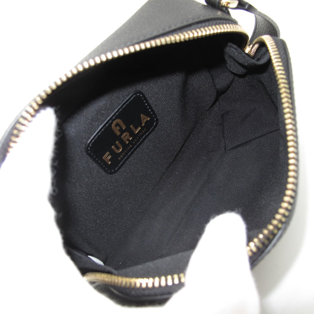 Furla フルラ AMICA アミカ ショルダーバッグ クロスボディ 斜め掛け ポシェット レザー ブラック レディース WE00197 美品
