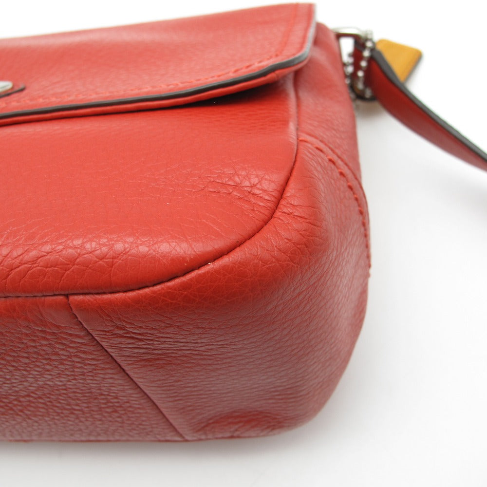 COACH コーチ ショルダーバッグ クロスボディ 斜め掛け ポシェット ターンロック レザー レッド F23663 レディース
