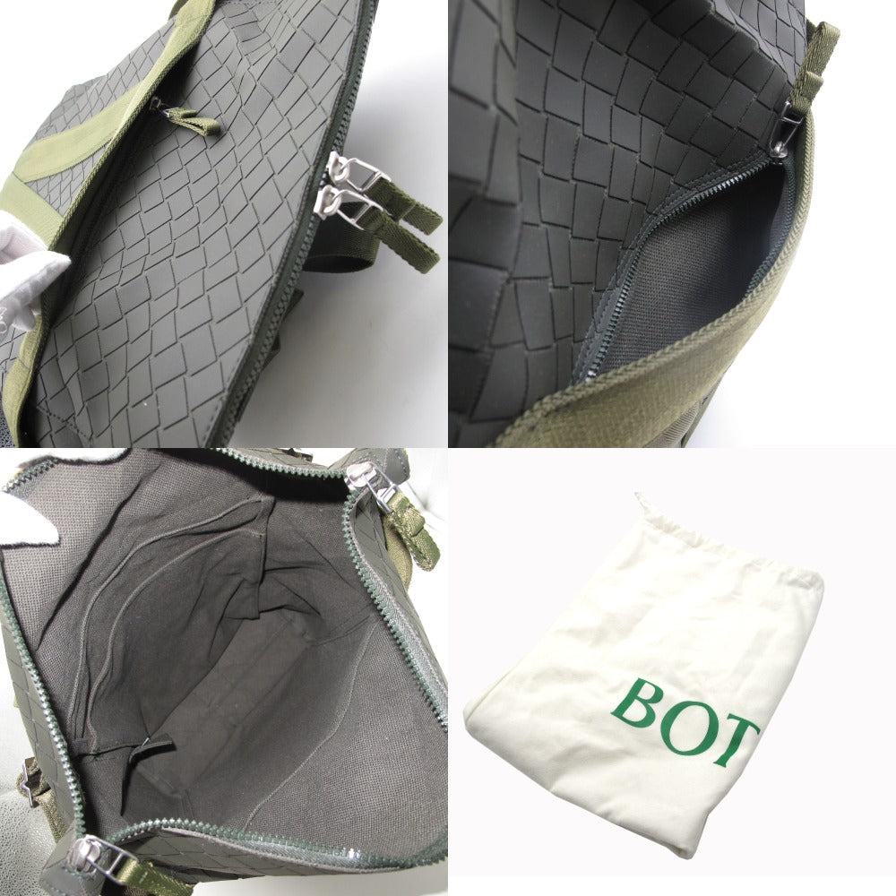 BOTTEGA VENETA ボッテガヴェネタ イントレチャート ニューラバー バックパック キャンピング 652004 リュックサック デイパック カーキ メンズ 美品