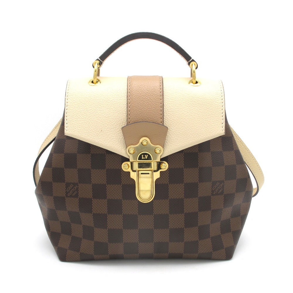 LOUIS VUITTON ルイ・ヴィトン クラプトン バックパック ダミエ クレーム N42259 リュック ハンドバッグ ショルダーバッグ 3WAY レザー レディース