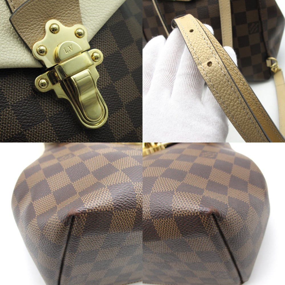 LOUIS VUITTON ルイ・ヴィトン クラプトン バックパック ダミエ クレーム N42259 リュック ハンドバッグ ショルダーバッグ 3WAY レザー レディース