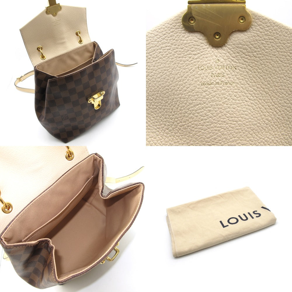 LOUIS VUITTON ルイ・ヴィトン クラプトン バックパック ダミエ クレーム N42259 リュック ハンドバッグ ショルダーバッグ 3WAY レザー レディース