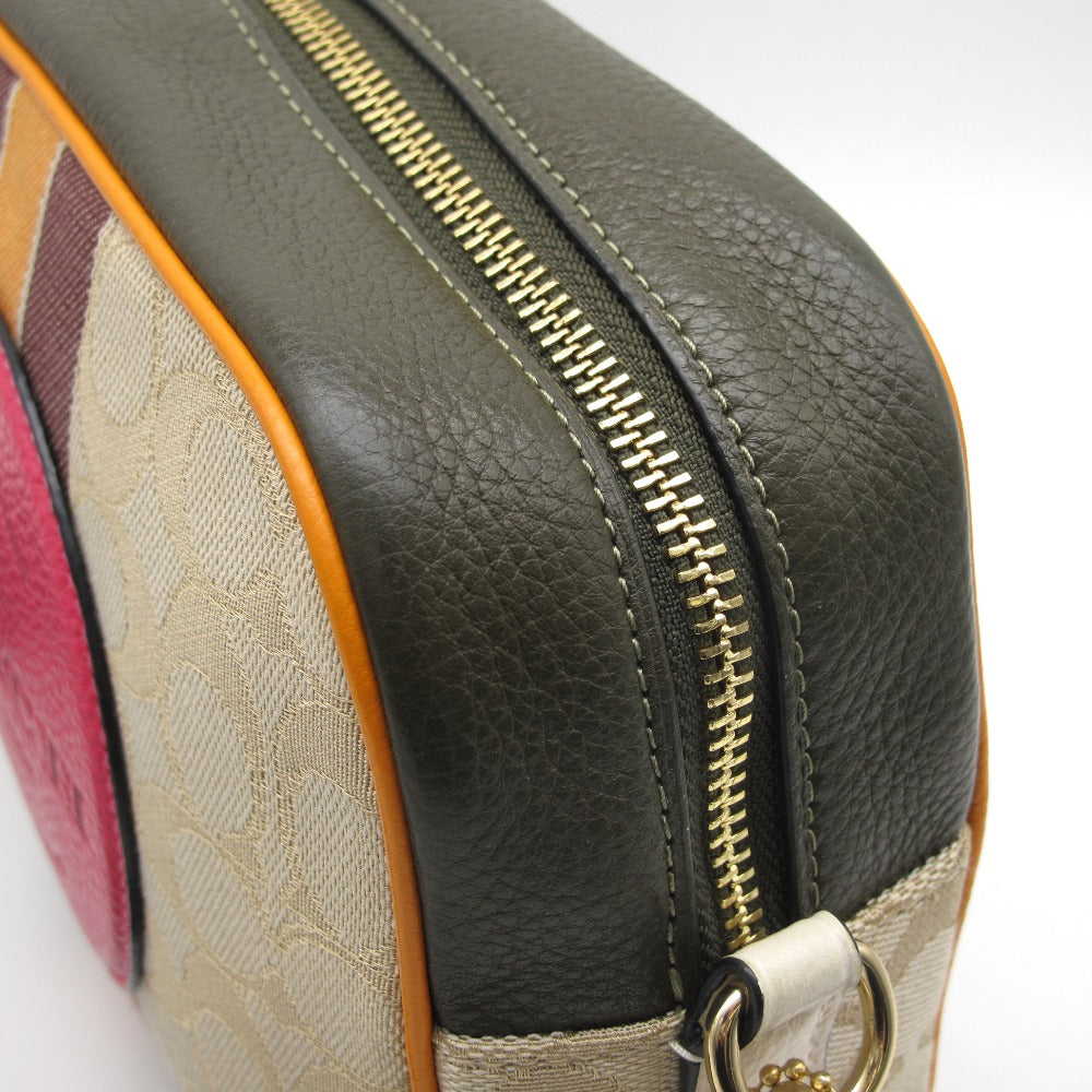 COACH コーチ デンプシー ショルダーバッグ クロスボディ 斜め掛け ポシェット 1912 キャンバス レザー ベージュ カーキ ピンク レディース
