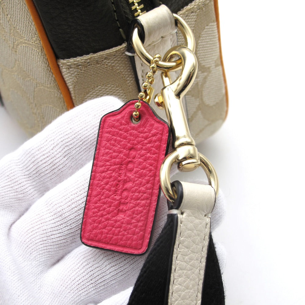 COACH コーチ デンプシー ショルダーバッグ クロスボディ 斜め掛け ポシェット 1912 キャンバス レザー ベージュ カーキ ピンク レディース