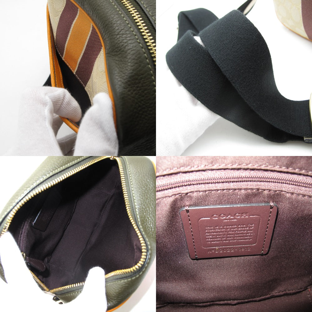COACH コーチ デンプシー ショルダーバッグ クロスボディ 斜め掛け ポシェット 1912 キャンバス レザー ベージュ カーキ ピンク レディース