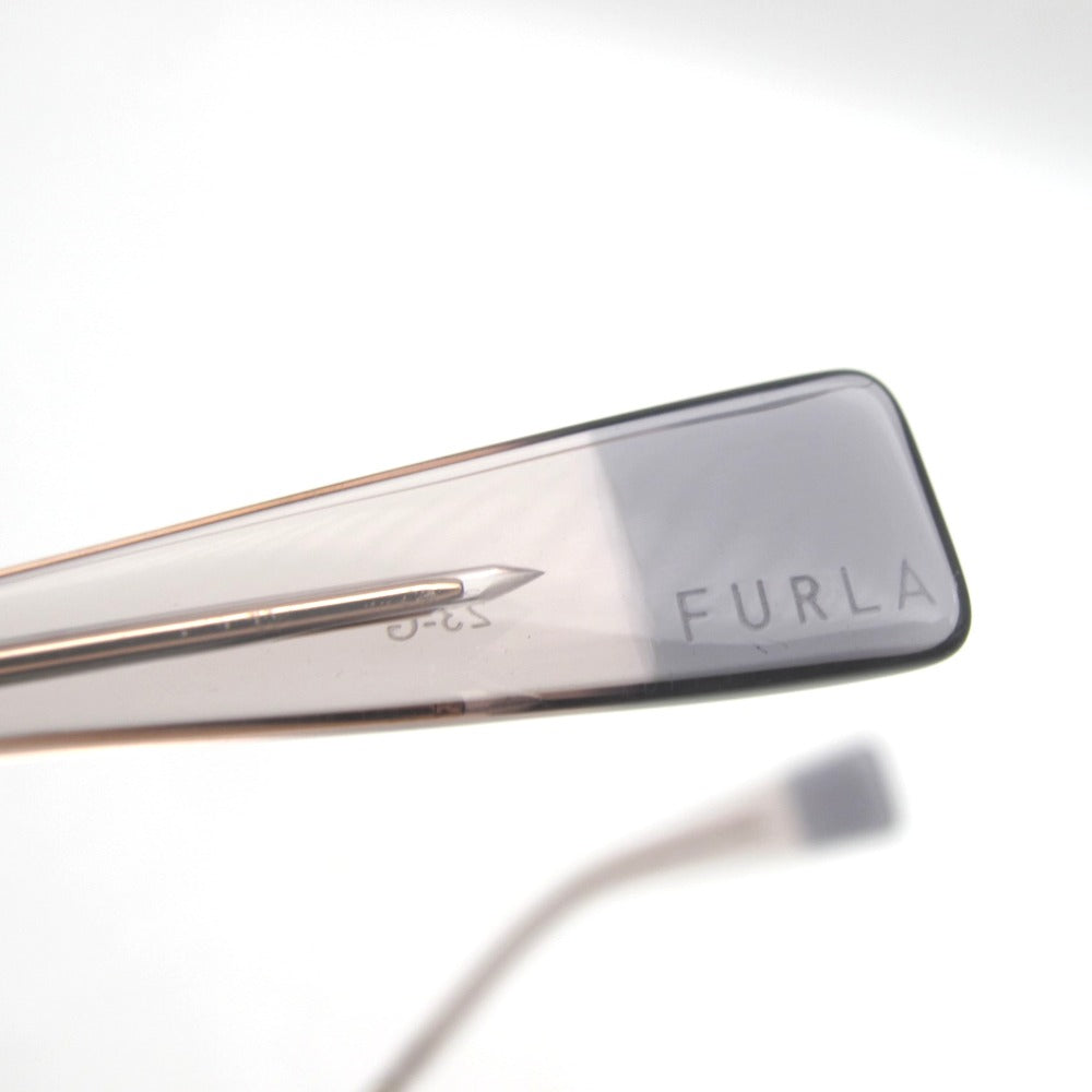 Furla フルラ サングラス 2024年新作 メガネフレーム プラスチック ウェリントン クリアベージュ 50-19-138 ケース付き アイウェア